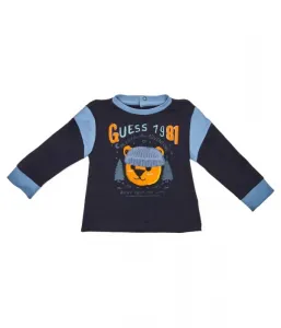 Лонгслив regular fit Guess, темно-синий