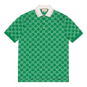 Рубашка поло gg stretch cotton polo 'green' Gucci, зеленый