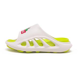 Детские шлепанцы с низким верхом, нескользящие, водостойкие, легкие, амортизирующие BOBDOG, белый/зеленый