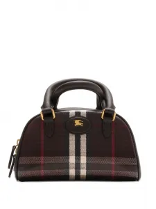Мини-сумка Highlands в клетку BURBERRY, черный
