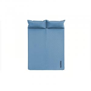 Автоматическая надувная подушка NatureHike с подушкой можно соединить с влагонепроницаемым ковриком для кемпинга на открытом воздухе графитово-синего цвета (двойной)