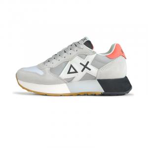 SUN68 Амортизирующие износостойкие мужские кэжуал кеды низкие, цвет Z35112-0106 White/Light Gray