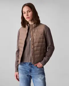 Легкий жилет на молнии Calvin Klein, коричневый