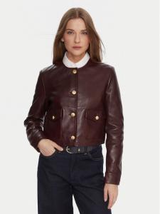 Кожаная куртка regular fit WW0WW46861 Tommy Hilfiger, красный