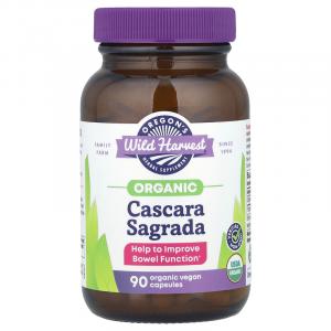 Oregon's Wild Harvest, Organic Cascara Sagrada`` 90 органических веганских капсул
