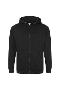 Однотонная толстовка с капюшоном на молнии и полной молнией Zoodie AWDis, черный