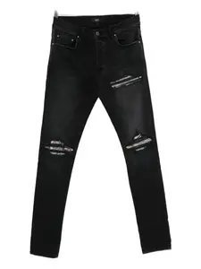 Джинсы в технике пэчворк AMIRI, черный