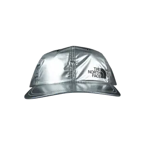 Кепка Supreme x The North Face Metallic, 6 панелей, серебристая