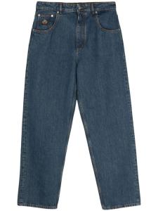 Bally зауженные джинсы с вышитым логотипом, синий