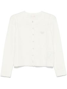 LIU JO кардиган с вышитым логотипом, белый