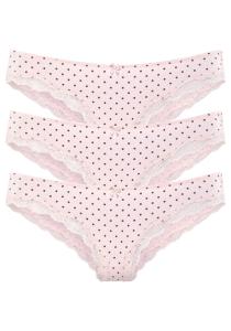 Трусы LASCANA Brasil, цвет rosa uni, gepunktet, gestreift