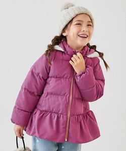 Куртка-пеплум из моющегося волокнистого пуха со съемным капюшоном (осень/зима 2025) Devirock, цвет D Grape