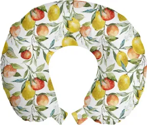 Подушка для шеи ABAKUHAUS Natural Travel Pillow, оранжевый клементин, дорожный аксессуар из пеноматериала для самолета и автомобиля, 30 x 30 см, разноцветная Abakuhaus