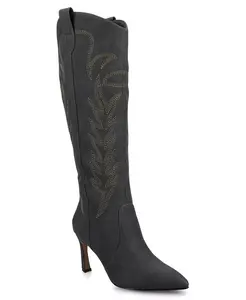 Женские западные сапоги до колена Laramie с вышивкой Journee Collection, серый