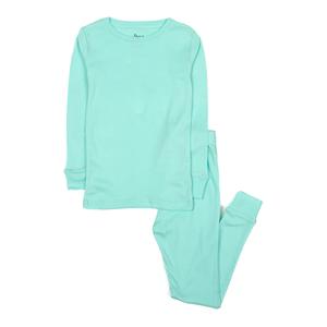 Детская пижама из хлопка, классическая однотонная, комплект из 2 предметов Leveret, Aqua