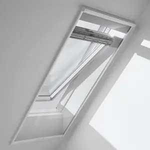 Рулонная штора VELUX для защиты от насекомых «для мансардных окон, ЗИЛ SK10 0000SWL», прозрачная, защита от насекомых, с отверстием, в направляющих, для выреза в крыше: 1120 x 2400 мм, черный