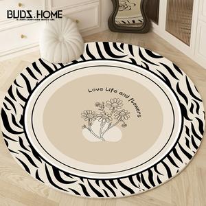 Budis Ковер 180 см для спальни/кабинета в стиле Chanel, утолщенный, велюровый, нескользящий