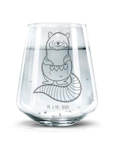 Стакан для питья "Красная панда" без слов, прозрачный Mr. & Mrs. Panda