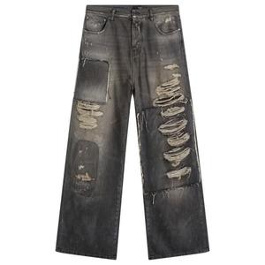 Carpenter repaired baggy джинсы Amiri, crafted черный