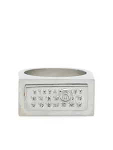 Кольцо с гравировкой Mm6 Maison Margiela, серебристый