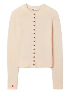 Кардиган из кашемира с пуговицами Tory Burch, нейтральный