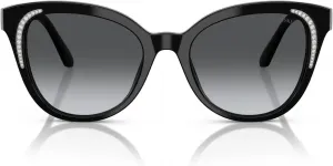 Женские солнцезащитные очки Swarovski Sk6031 Butterfly, Black/Gradient Grey Polarized