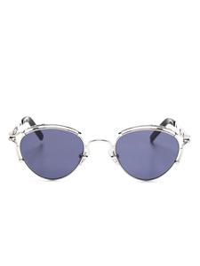 Jean Paul Gaultier солнцезащитные очки с логотипом, серебряный