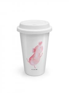 Mr. & Mrs. Panda Термос с изображением аксолотля, танцующего без слов, в белом цвете