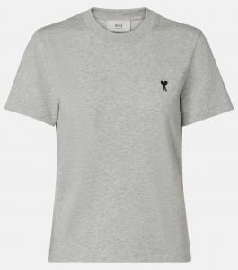 Футболка из хлопкового джерси Ami De Cœur Ami Paris, Gris Cendre Chine