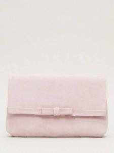 Клатч из сукна с отделкой из рубчатого шелка Phase Eight, Pink