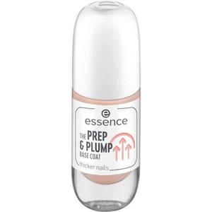 Essence The Prep & Plump Base Coat Уход за ногтями Телесный Стойкий праймер Защитная разглаживающая глянцевая Натуральная Без ацетона Веганская Без частиц микропластика 8 мл