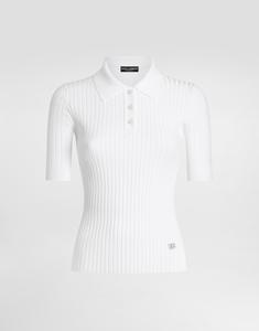Вискозное поло Dolce & Gabbana, белый