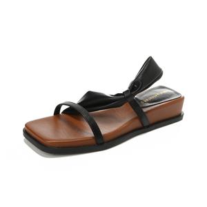 Резиновые износостойкие тапочки-слайды женские QITUMAUL, Black[Heel Height 4Cm]