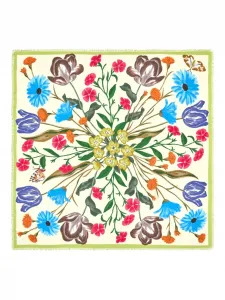 Шарф с цветочным принтом Bimba y Lola, зеленый