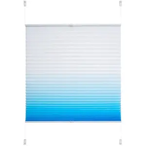 Плиссе Градиент цвета защита от света без сверления, натягивается Liedeco, Azur