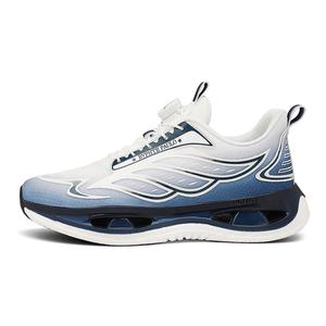 Lin Feng Низкие кроссовки для бега с амортизацией, противоскользящие и износостойкие, унисекс, цвет: белый, небесно-голубой