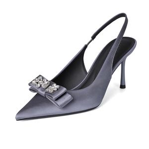 YAFEI XUANYU Стройные каблуки на шпильке для женщин в темно-сером цвете, цвет Dark Gray