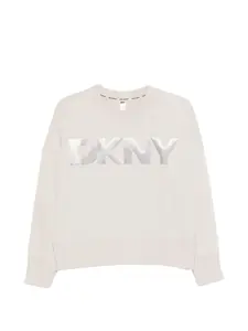 Свитшот с логотипом Dkny, бежевый