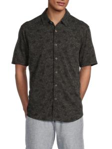 Рубашка из хлопка с цветочным принтом Leafy Oasis Tommy Bahama, черный