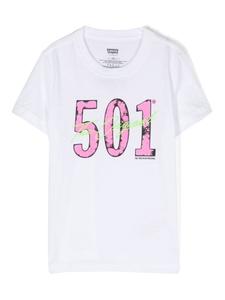 Levi's Kids футболка с графичным принтом, белый