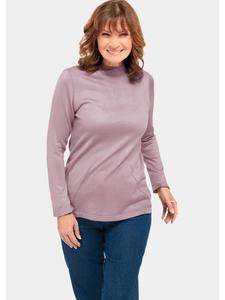 GOLDNER Укороченный размер: Свитер со стоячим воротником. Простой свитер со стоячим воротником розового цвета