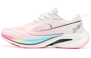 QIAODAN Низкие кроссовки для бега с мягкой подошвой, противоскользящие, износостойкие, мужские, белые, розовые