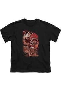 Футболка с коротким рукавом для детей "Супермен против Дарксайда" Gildan, черный