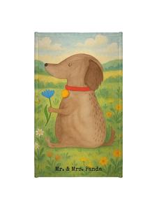 Mr. & Mrs. Panda Полотенце с изображением собаки и цветов, без надписи, белого цвета