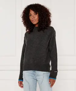 Донской шерстяной свитер Regular fit Pinko, серый