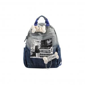 DCLOUD Тканевый рюкзак унисекс черно-синий, Blue