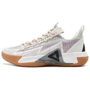 PEAK Баскетбольные кроссовки с низким верхом, устойчивые к истиранию и амортизации, мужские, цвета слоновой кости