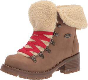 Женские модные ботинки Lugz Adore Fur Classic Chukka, Roasted Cashew/Natural/Gum