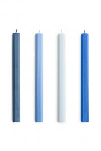 Набор шестиугольных свечей 2,2 х 24 см, 4 шт. Hay, синий
