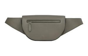 Сумка-пояс из зернистой телячьей кожи через плечо мужская ивово-зелёная/чёрная Burberry